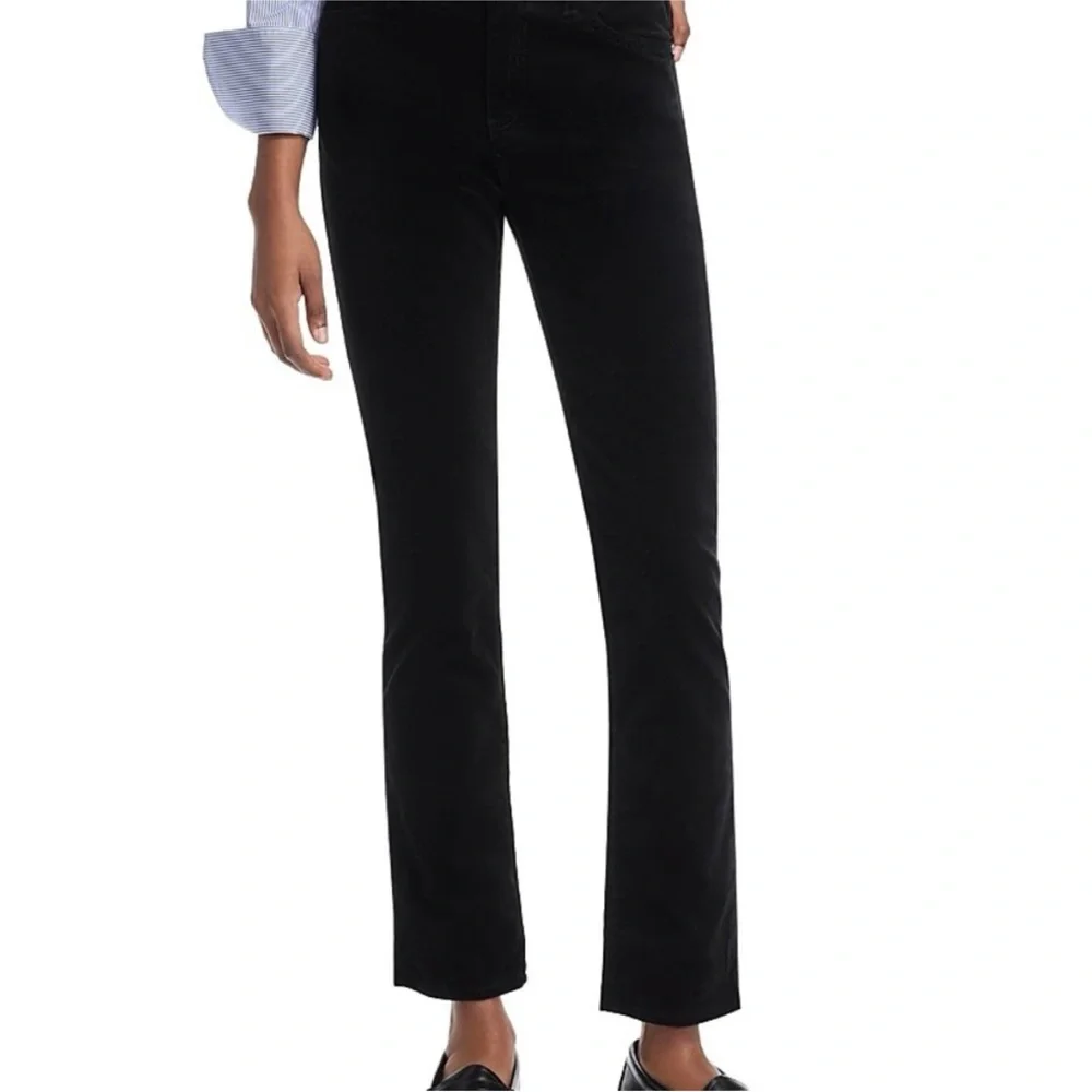 AG Adriano Goldschmied Mari Mid-Rise Slim Straight Jeans Black Size 23 NWT - Picture 9 of 11